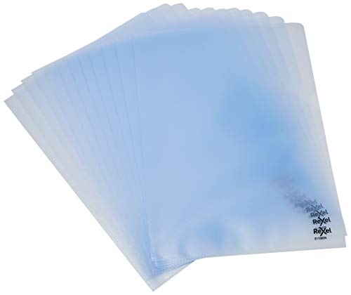 Rexel Quality A4 Document Folder, Clear Embossed, 115mic, Cut Flush, Copy Safe, Pack of 100, 2115635