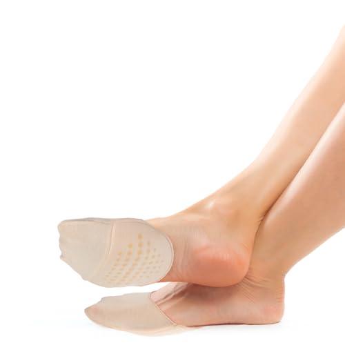 6 Pairs Toe Covers for Women, Toe Socks with Padding Cushion No Show Socks Half Sock for Women Mules 6