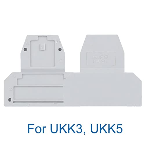 Conector doble nivel UKK5 placa de barrera final D-UKK 3/5 para terminales de riel 3
