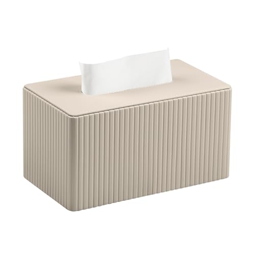 MEIBOOCH Extra Large Tissue Box Cover Rectangle Beige