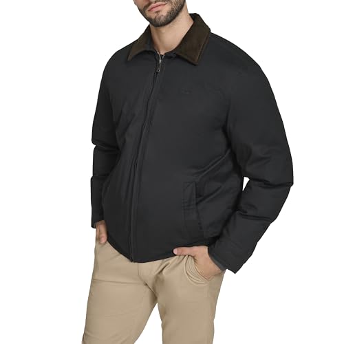 DOCKERS Men's Cotton Twill Bomber Jacket with Padded Lining3