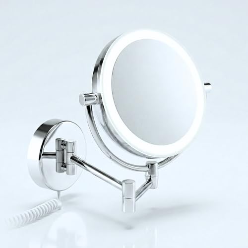 Libaro LED Kosmetikspiegel Modena – 360° Wand-Schminkspiegel mit Dimmer,...