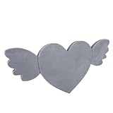 TIKATARER Haustier-Gedenkstein-Herz mit Flügeln, Haustier-Grabstein aus Harz, Wetterfester...