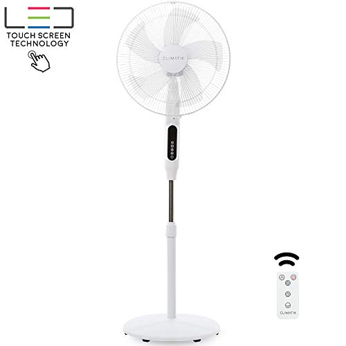 Climatik 16-Inch Pedestal Fan with Remote Control and LED Display | 3 Operational