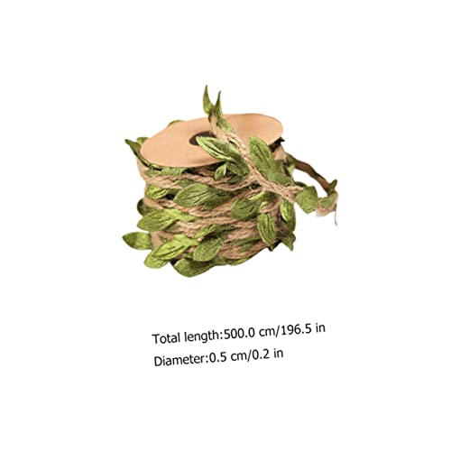 DOITOOL 2 Rolos Simulação deixa corda de cânhamo luminaria de mesa luminária de mesa fita de folhas