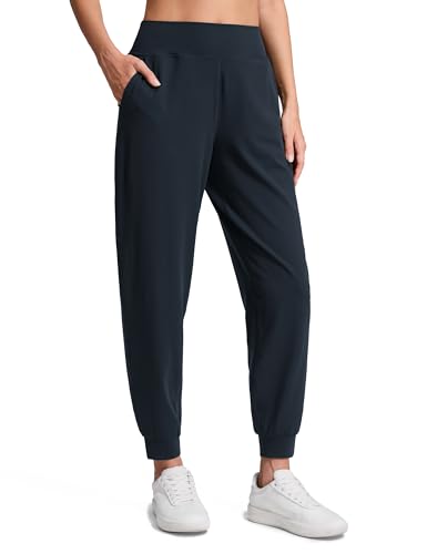 CRZ YOGA Butterluxe High Waisted Joggers for Women 28 - Casual Lounge Workout Yoga Pants with Pockets True Navy Medium