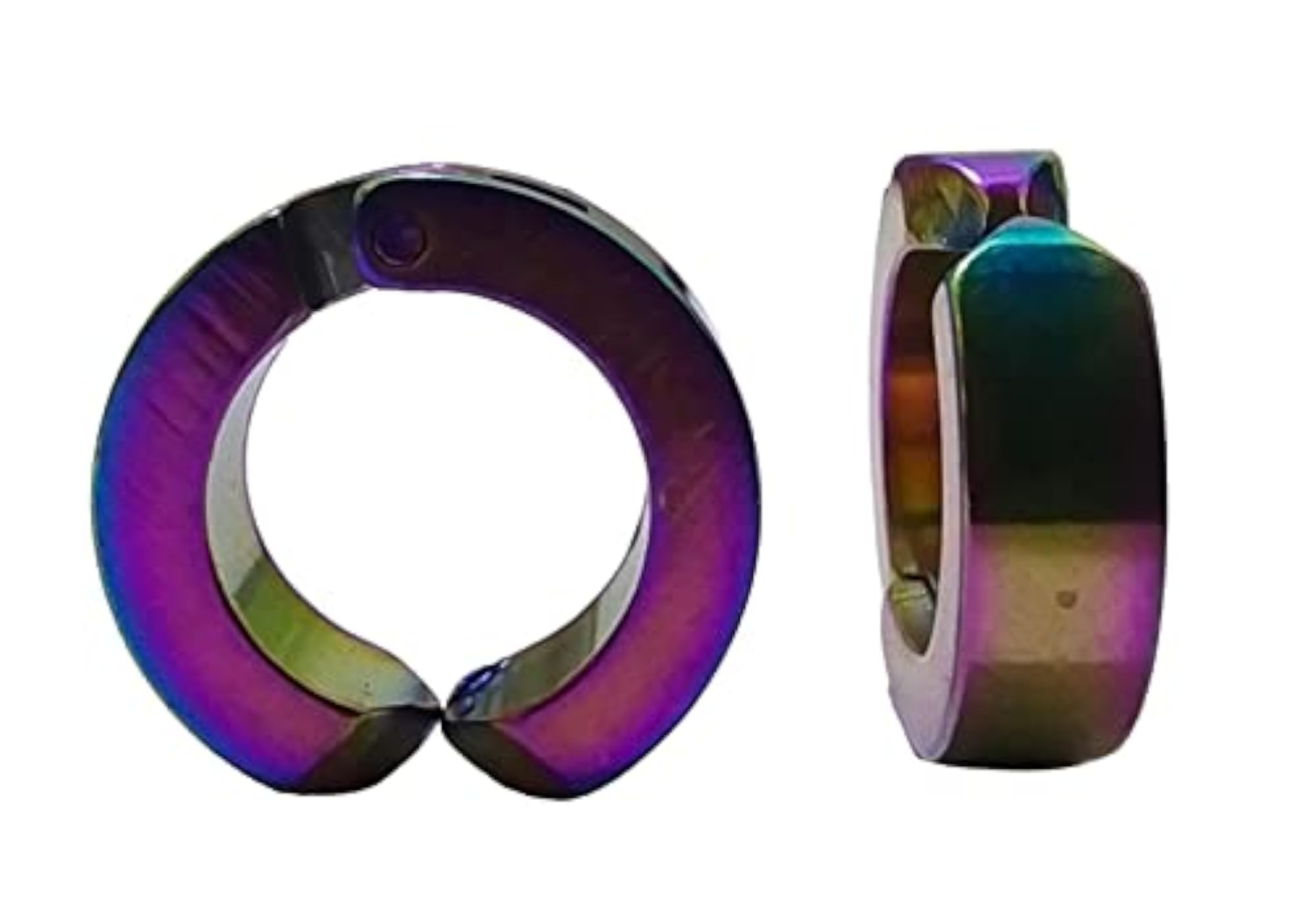 Men's Multicolor Clip-on Earrings, Stylish Non-Piercing Design