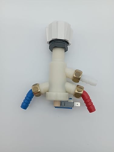 CR-MOESANCO® Set mit Fernbedienung für Dusche unter dem Mischtisch, Wohnmobilausstattung, Wasseranschluss Wohnmobil, Wasserhähne + 3 Edelstahlschellen für Wohnwagen, Wohnmobil, Boot oder Camper