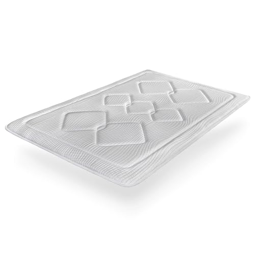 Topper Viscogel Efecto Frío Polar Dreams SonnoMattress, 4 cm Altura, Tejido Hilo Frío Transpirable, Adaptable, Sensación Fresca - 150x190x4