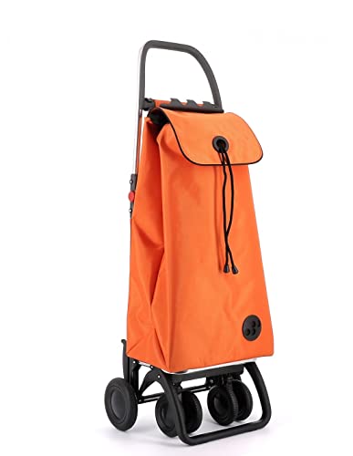 Rolser I-Max MF 4 Wheel 2 Swivelling Foldable Shopping Trolley - Orange