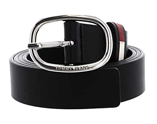 Preisvergleich Produktbild Tommy Jeans Damen TJW OVAL 3.0 Belt Gürtel, Black, 85