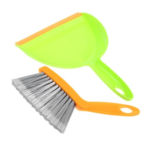 SEWOART 1 Set Broom Dustpan Set Small Tabletop Brush Handheld Broom Small Brush Hand Broom Dust Pan Broom Brush Dustpan Mini Cleaning Broom and Dustpan Portable Hand Broom Keyboard Pp
