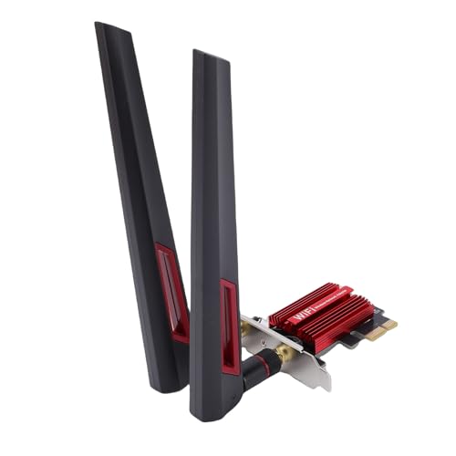 PCIE WiFi 7 Card, 6400Mbps 6G 5G 2.4Ghz Tri Band Wireless Adapter, Bluetooth 5.4, con 2 antenas externas de alta ganancia de 10dBi, compatible con Windows 10 y 11 miniatura 7