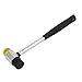 Aexit 78mm x Hammers 30mm Dual-Purpose Punch Rubber Hammer Black Leather Drywall Hammers Handheld Tool