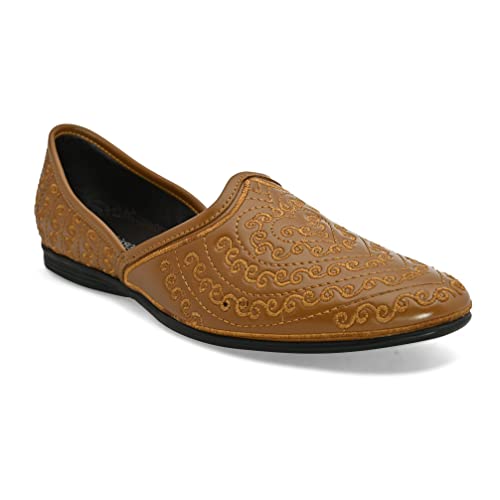 Image of San Frissco Men Faux Leather Atlantis Cherry Mojaris