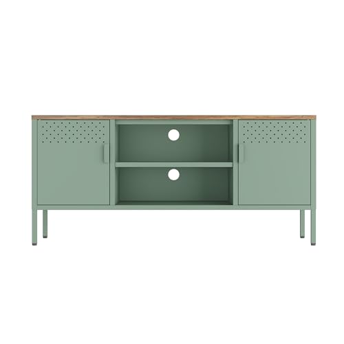 With Storage Cabinets & Open Shelves, Holds Up To 40" Screen