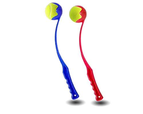 MNQ Dog Ball Launcher Set with 2 Tennis Balls