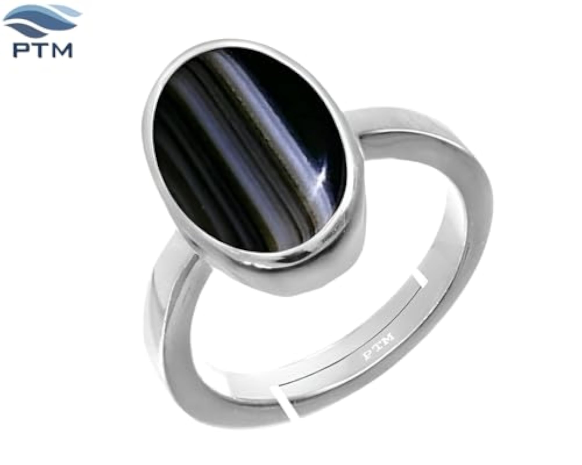 Unisex Natural Sulemani Hakik Adjustable Sterling Silver Ring