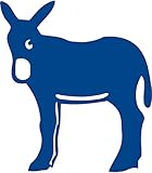 Âne Burro Catalan autocollant sticker adhésif (Bleu foncé, 4 cm)