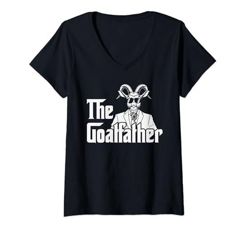 Divertido regalo de cabra para hombres, mujeres, niños, jóvenes, niñas, niños, mamá, papá Camiseta Cuello V