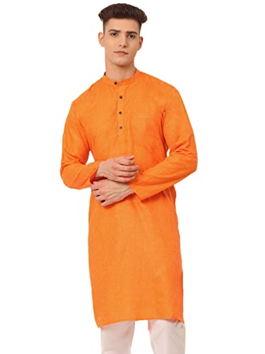 Image of Jompers Men's Cotton Ethnic Solid Kurta.