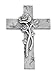 Produktbild Grabkreuz mit Rose 17x11 cm Grabschmuck Kreuz grau Grab Urnengrab Grabstätte
