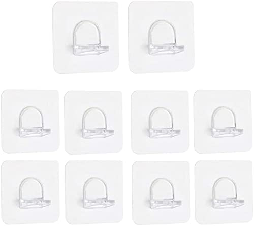10 Clavijas Adhesivas Para Estantes – Soportes De Clip Sin Perforación, Para Armarios Y Gabinetes
