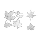 DUINIU 7 Pezzi di Stampi per Intaglio di Foglie d'Acero, Stampi per Goffratura E Taglio Ar...