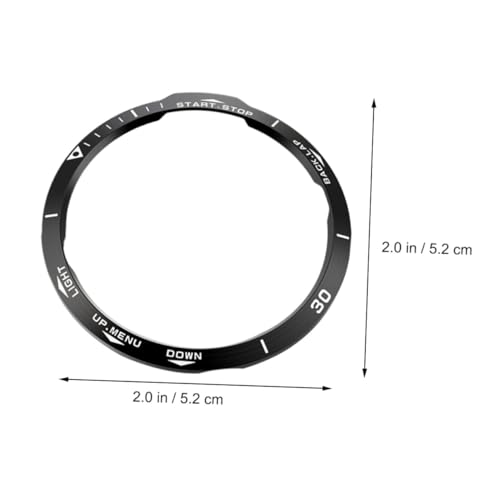 Anillo de bisel metálico para reloj 6X en acero inoxidable negro 2