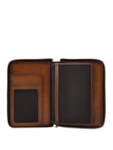 Image of Da Milano Genuine Leather Brown Unisex Passport Case (10049A)