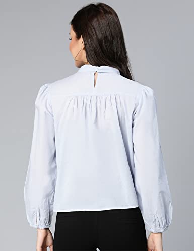 Image of oxolloxo Alpha White Laced up & tie-Knotted Women Cotton top