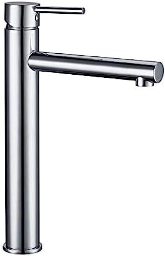 Mitigeur cascade chromé de lavabo haut pour une salle de bain élégante et moderne