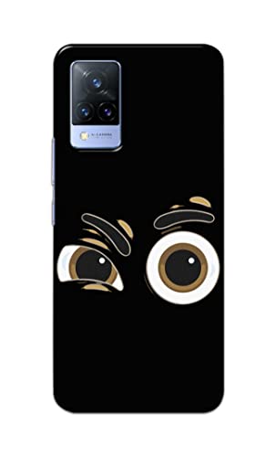 Image of PRINTFIDAA Funky Expression of Cartoon Eyes Printed Designer Hard Back Case Cover for Vivo V21 (5G) -(SS) MVN1004