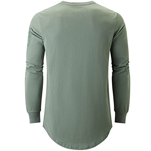 KLIEGOU Men's 100 Cotton Pre-Shrunk Crewneck Long Sleeve T-Shirt for Hipster Longline Style
| KLIEGOU Men's Hip Hop 100 Cotton Pre-Shrunk Long Sleeve T-Shirt Hipster Fit
| KLIEGOU Men's Hipster 100 Cotton Pre-Shrunk Longline Long Sleeve T-Shirt for