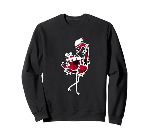 Babbo Natale tropicale con fenicottero rosso scozzese Felpa