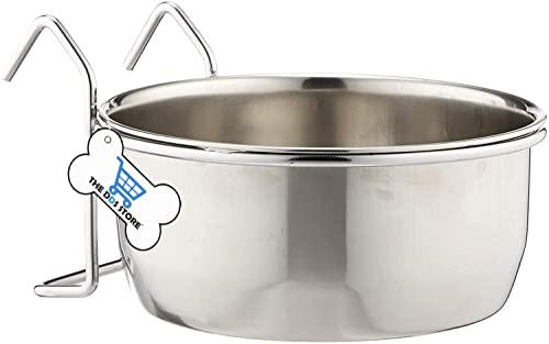 THE-DDS-STORE-Stainless-Steel-Hanging-Bowl-Bird-Food-Feeding-Dish-Water-Seed-Feeder-for-Parrot-Macaw-African-Greys-Budgies-Parakeet-Cockatiels-Conure-Lovebirds-Hook-Holder-150ml-Hook-1Pc