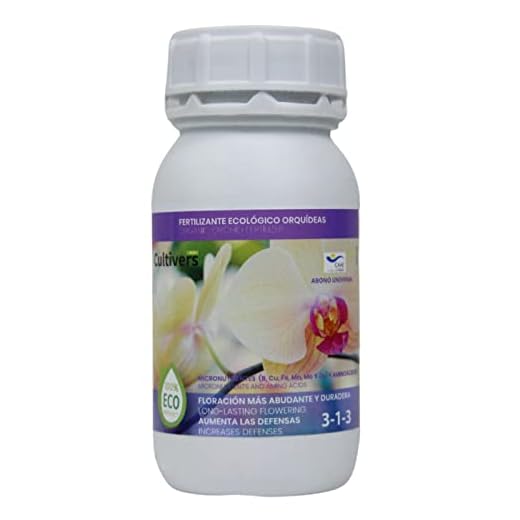 CULTIVERS Fertilizante Ecológico Orquídeas Líquido. Crecimiento Saludable, Mayor Floración e Intensifica el Color. con Macronutrientes y Micronutrientes. Abono 100% Orgánico y Natural. (250 ml)