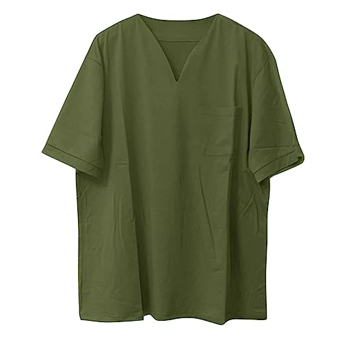 T shirt vert coton elasthanne respirant et extensible pour bouger