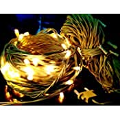 Image of Lexton Decorative Rice String Light | 80 LED | Plug Sourced | Perfect for Home Decor, Indoor & Outdoor Decoration, Diwali, Christmas, Wedding Light (Pack of 4, Yellow)
