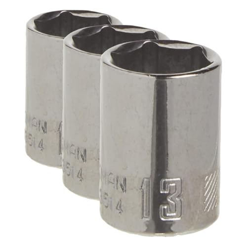 Image of CRAFTSMAN Shallow Socket, Metric, 1 /4-Inch Drive, 13mm, 6-Point (CMMT43514) (Pack of 3)