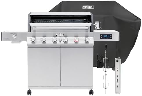 Monument Grills 6+1 Burner Smart Tech Propane Gas Grill, Denali 6...
