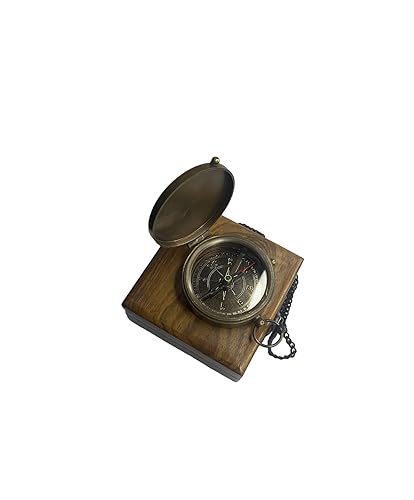 Brújula Náutica de Cadena de Latón Portátil miniatura 3