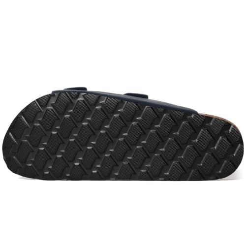 Image of Litfun Unisex Cork Footbed Sandal Summer Slip On Slide Sandals with Adjustable Buckle for Women Men
