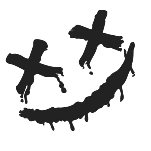 Bildekal – 7,87 tum smile hjälmar dekal | motorcykeldekal | reflekterande demon leende | självhäftande kylskåpsgrafik | dekorativa karosser för bärbara datorer