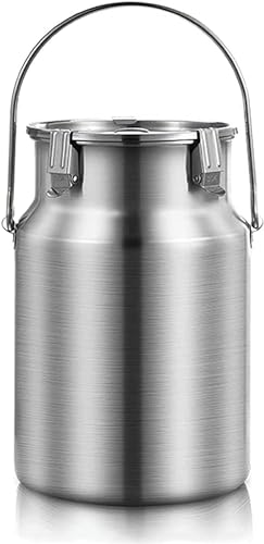 Bidon à lait étanche en inox 304 avec poignée unique et couvercle scellé pour transport sûr