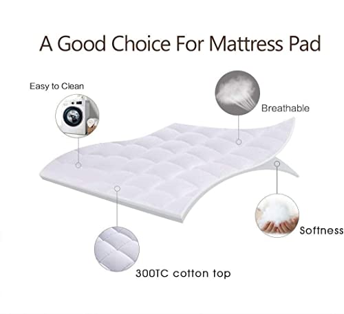 Image of Fitmat Premium Imported Super Microfiber Mattress Topper and Mattress Padding | 600 GSM| Hypoallergenic and Antimicrobial | Super Soft | Better Sleep | (72 * 72, White)