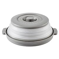 Vaporiera Microonde Veloce per Cucina Sana - Coperchio Ermetico Antifuoriuscita - Per Verdure, Pesce, Carne - Materiale Durevole, Colore Bianco