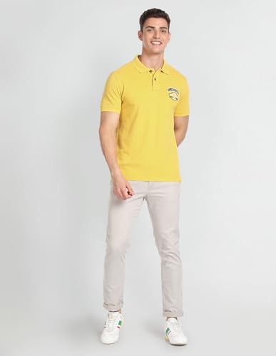 Image of U.S. Polo ASSN. Solid Slim Fit Polo T Shirts for Men - 100% Cotton, Half Sleeves Mens Tshirt