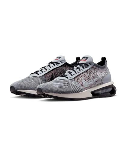 Image of Nike Air Max Flyknit Racer Mens Trainers Sneakers, Wolf Grey White Black, 12