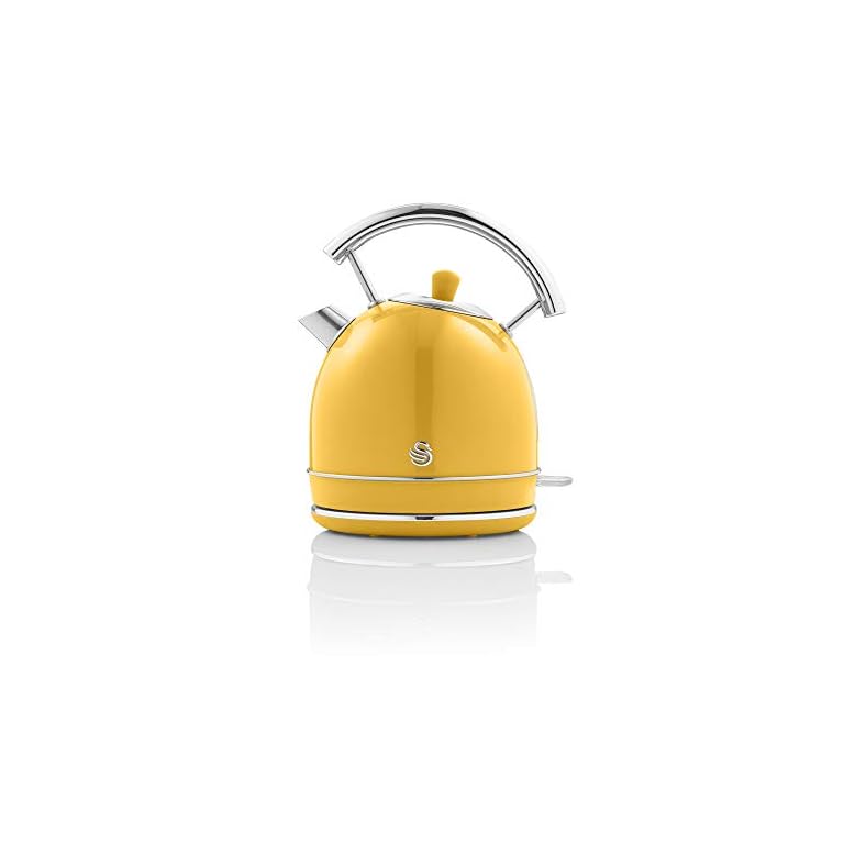 Swan Retro 1.8 Litre Dome Kettle Fast Boil 3KW Yellow